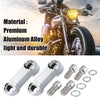 Honda Yamaha Silver Tone Pair Motorbike 10mm 8mm Mirror Extend Adapter