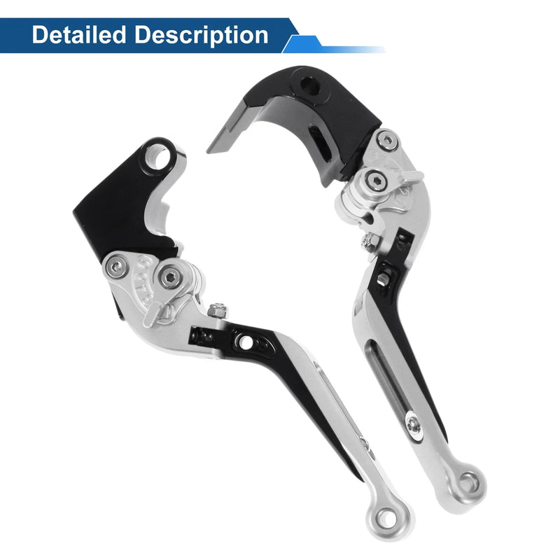 Honda CBR600RR (2003-2019) Silver Black Adjustable Brake Clutch Levers