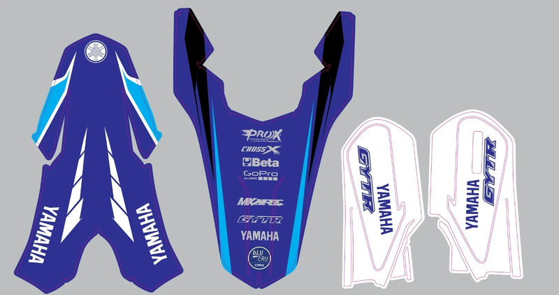 Yamaha YZ65 Tornado Style Front & Rear Guards, Fork Stickers (2019-2023)