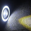 Car Projector - White Halo Angel Eye COB Ring Bulbs 3" LED Fog Light Lamp