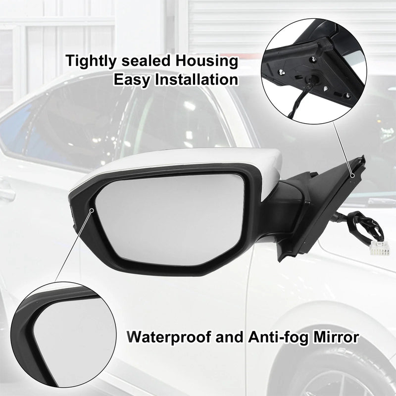 Honda Civic 5 Pin Left Side Exterior Door Mirror Assembly (2016-2020)