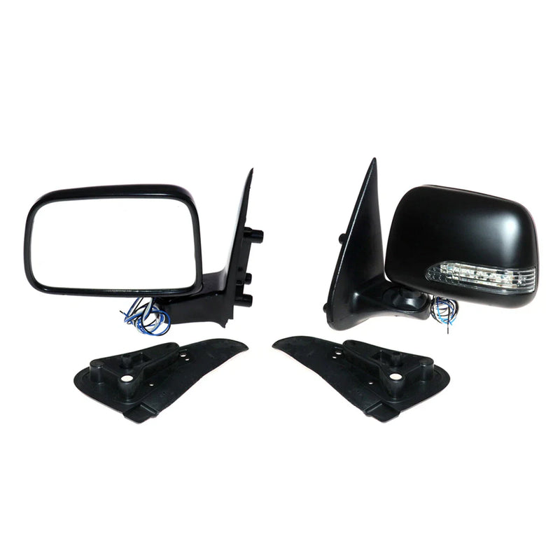Toyota Hilux2005-2015 x2 Black LED Door Wing Mirrors