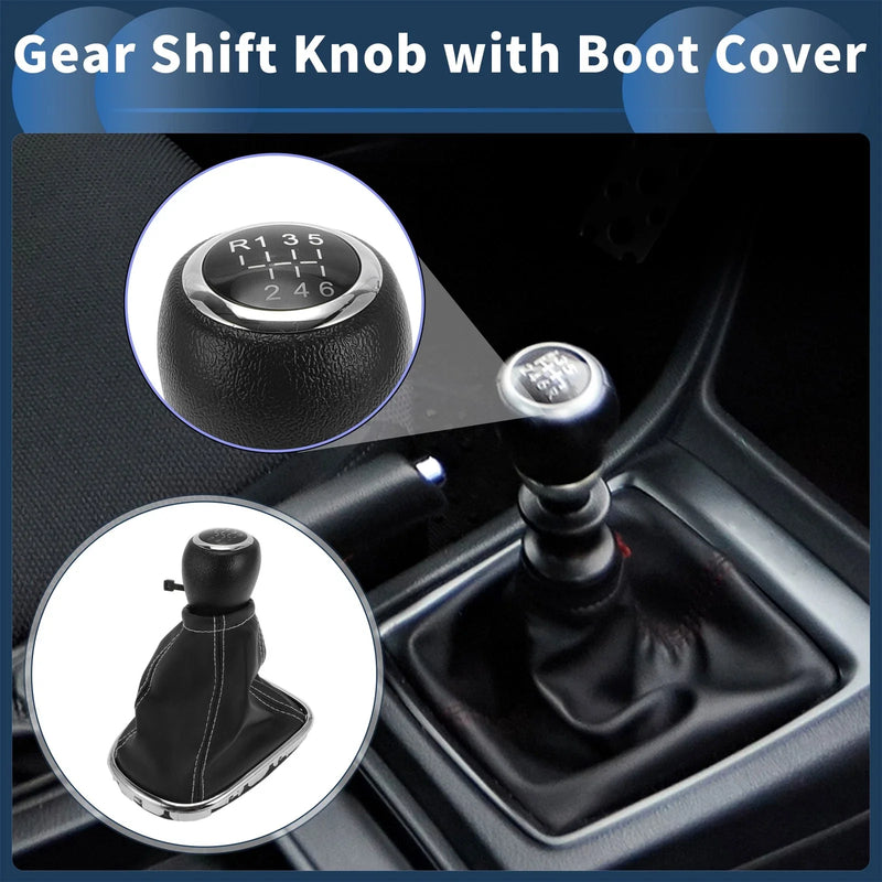Chevrolet Cruze (2010-2015) Faux Leather 6-Speed Gear Shift Knob with Cover