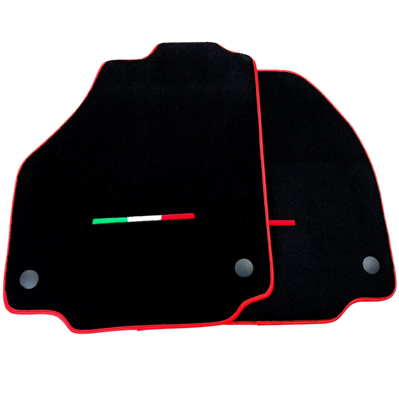 Ferrari 458 Italia Black Tailored Carpets Set with Red Trim Floor Mats