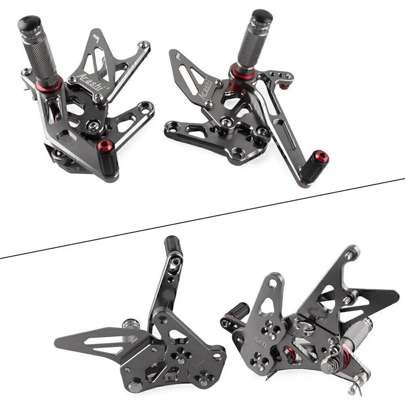Suzuki Hayabusa GSX1300R Grey Rearset Foot Pegs (1999-2020)