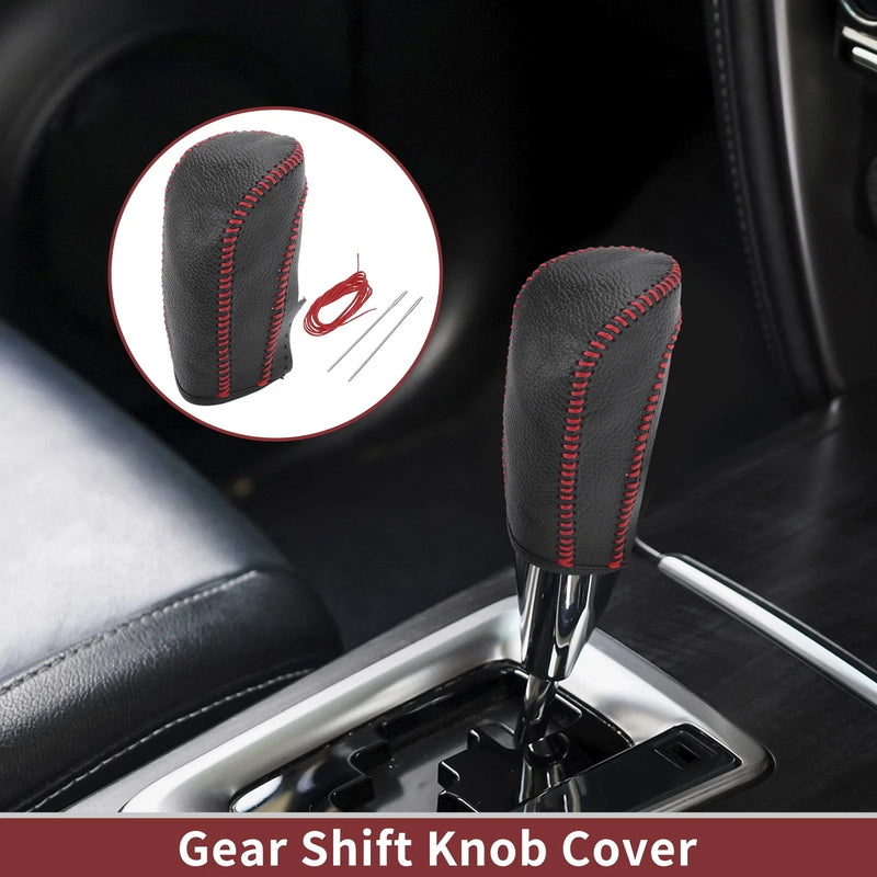 Ford Fiesta Red Faux Leather Gear Shift Knob Cover (2009-2012)