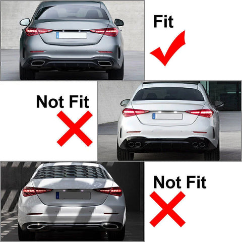 Mercedes Benz C-Class ABS Rear Exhaust Muffler Tail Pipe Covers (2022-2023)