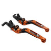Kawasaki Ninja 125 250 CNC Orange Extendable Brake Clutch Levers (2018-2023)