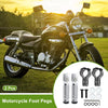Motorcycle 2 x FootPegs 4.8in Rear Footrest Aluminum Silver Tone