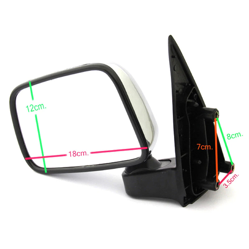Toyota Hilux2.5TD 1997-2005 Chrome Manual Door Wing Mirrors x2
