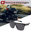 Motorcycle Riding Goggles Black Lens Black Gray Frame Tri-Acetyl Cellulos TR90