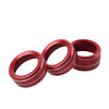 Mazda 3, CX-5 3 x Red AC Climate Control Knob Ring Covers (2014-2019)