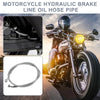 Make Model 39.37" 10mm Motorcycle Hydraulic Brake Line Oil Hose Stainless Steel Silver Tone