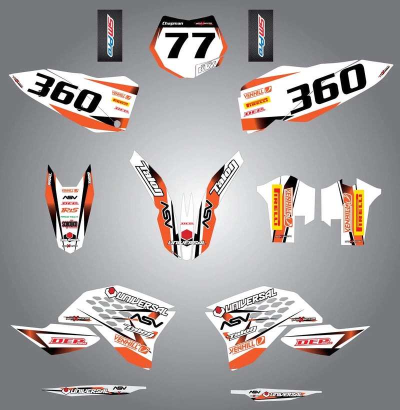 KTM EXC 2008-2011 Stickers / Decals Custom Graphic Kit - STORM