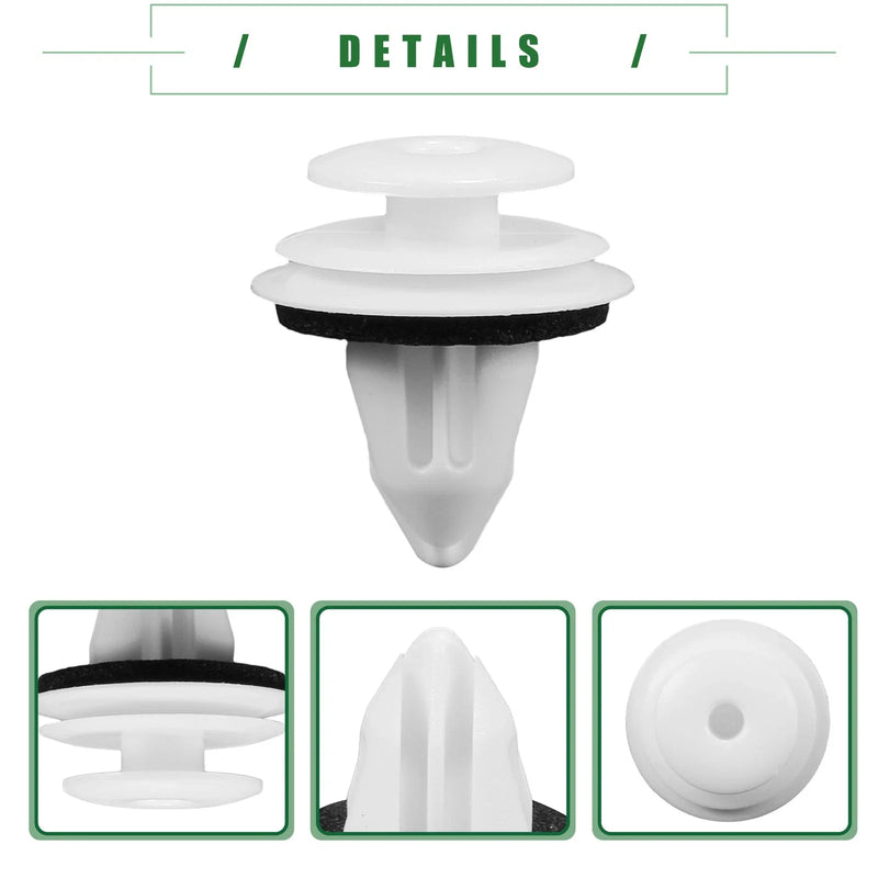 Toyota Tacoma (2001-2022) White 10 x Door Trim Panel Clips