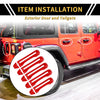 Jeep Gladiator JT (2020-2021) - 1 Set Red Door Tailgate Handle Cover