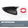Kia Forte Cerato K3 Rearview Mirror Cover Overlay Gloss Black (19-24)