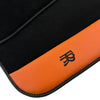 Rolls Royce Cullinan (2018-2023) - Orange Leather Black Floor Mats