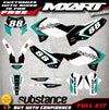 KTM EXC 2008-2011 BULLETT STYLE Full Sticker Kit Custom Decals