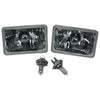 Rectangle 165mm x 100mm Crystal Headlights Lamp Halogen Conversion Kit H4 60/55w