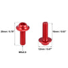 Motorcycle Screws / M5 5mm Windscreen Bolts Red