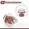 Nissan Infiniti Red Silver Tone 1 Set Metal Oil Drain Plug