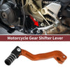 Bosuer M4 Folding Motorcycle Gear Shift Lever Orange Black Silver Tone