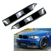 BMW 1 Series E82 E88 Gloss Black Front Bumper Side Spoiler Lip (08-13)