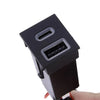 Toyota RAV4 C-HR Tundra Dual USB-C PD USB-A QC3.0 Charger Socket (2016-2023)