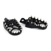 Harley Dyna Sportster Iron 883 Fatboy Wide Black Foot Pegs MX Style (2004-2023)