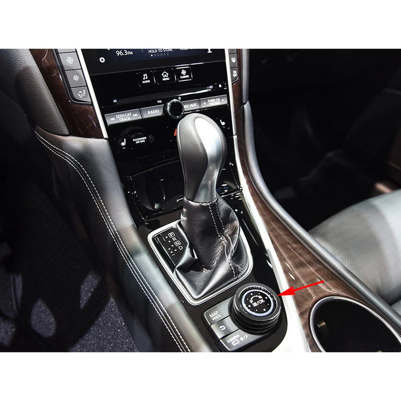 Infiniti Q50 Black Multimedia Knob Cover Trim (2014-2019)