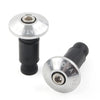 Motorcycle Dirt Bike - Silver 7/8'' Handle Bar End Cap Plug