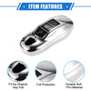 Porsche Macan (2014-2022) TPU Silver Tone 3 x Button Car Remote Key Fob Cover