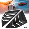 Ford Focus (2012-2018) Gloss Black Auto Rear Side Window Louvers Covers