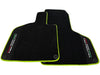 Lamborghini Huracan with Alcantara Leather & Green Trim Black Floor Mats