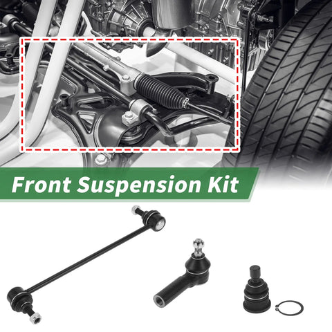 Mazda Tribute 6pcs Front Suspension Kit Outer Tie Rod Ends Sway Bar Links (2001-2007)