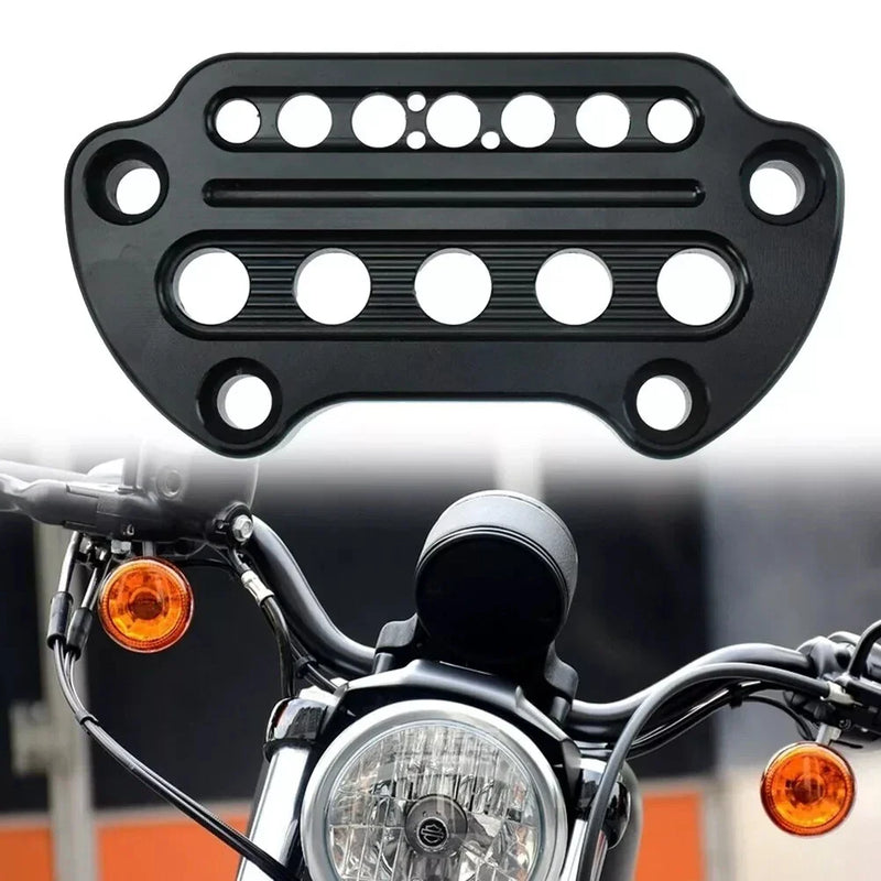 Harley Sportster XL883 XL1200 Dyna Indicator Handlebar Top Clamp (2004-2023)