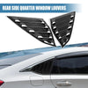 Honda Accord Glossy Black Rear Quarter Vent Window Scoop Louvers (2018-2021)