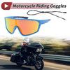 Motorcycle Riding Red Lens Black Frame UV400 Goggles