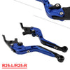 Yamaha YZF R3 R25 MT-03 CNC Blue Extendable Brake Clutch Levers (15-23)