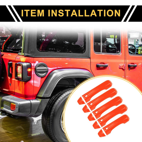 Jeep Wrangler JL JLU (2018-2022) Orange Door Tailgate Handle Cover