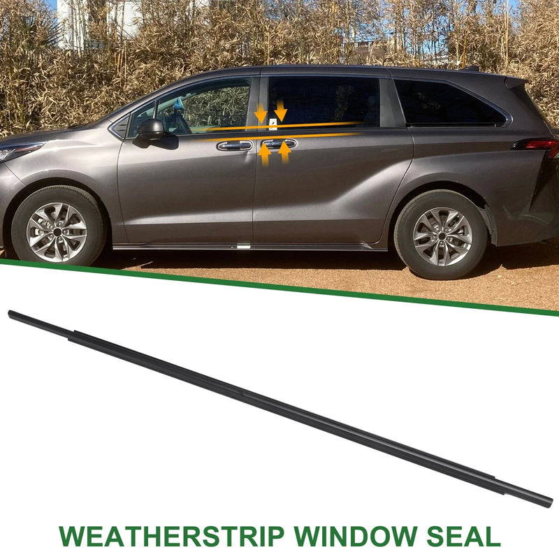 Toyota Sienna 1pc Rear Left Weatherstrip Window Seal (2011–2020)
