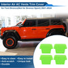 Ford Bronco (2021-2024) 4 x Pcs Air Condition Outlet Vent Trim Cover Frame Green