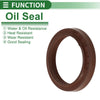 MakeModel Oil Seal Rotary Shaft Seal FKM Rubber 22x28x3.6mm Brown 5 Pcs