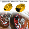 Motorcycle 2 x 16mm Aluminum Alloy Motorcycle Slider Frame Gold Tone