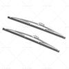 Universal 12" Polished Stainless Steel Front Windshield Wiper Blades (N/A)