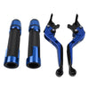 BMW S1000R S1000RR Blue Extendable Brake Clutch Lever Grip Set (2010-2023)
