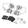 Jeep Wrangler JK Hood Catch Lock Latches Kit Red/Chrome (2007-2017)