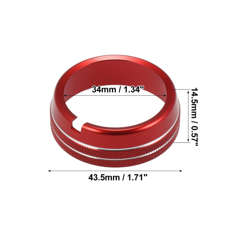 Dodge Ram 2010-2017 Red Headlight Switch Button Knob Trim Cover