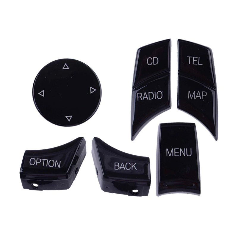 BMW F07 F06 F12 F02 F04 F25 6 x Multi Media Switch Button Covers (2010-2017)